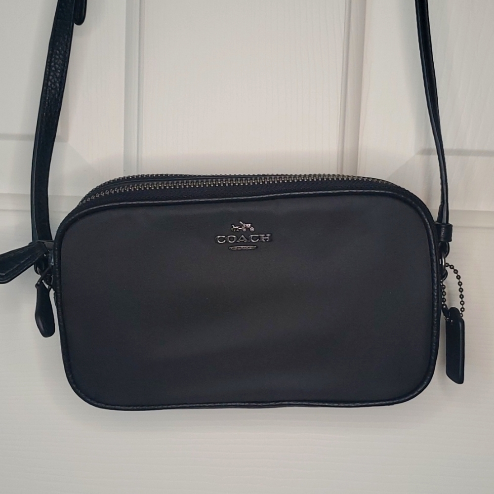 Nylon & Leather Coach Crossbody Mini bag
